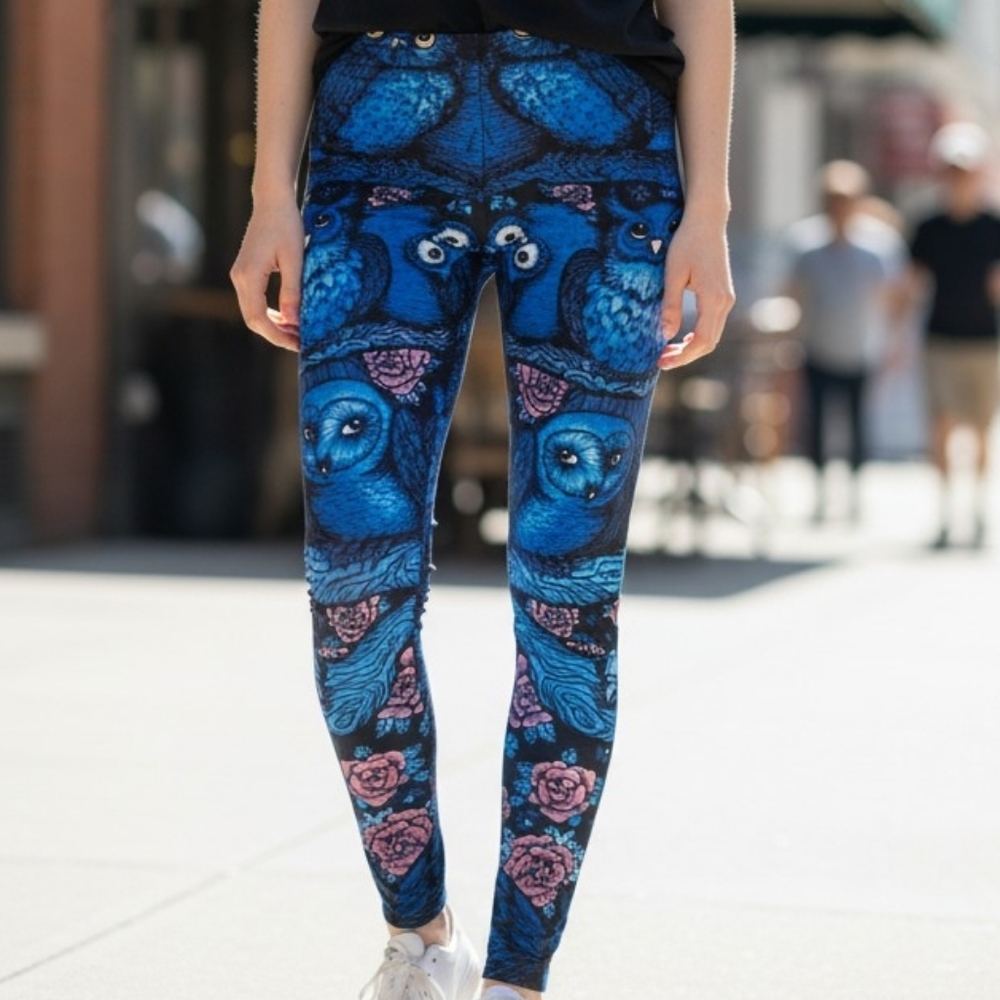 NEW!  XL Midnight Owl Women's Leggings 4019